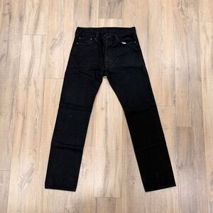 Levi's Men's Dark Black Straight Jeans